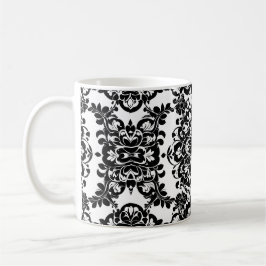 Taza De Café Gótico victoriano blanco y negro #3