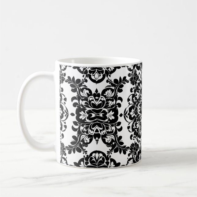 Taza De Café Gótico victoriano blanco y negro #3 (Izquierda)