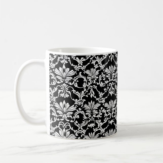 Taza De Café Gótico victoriano blanco y negro #4 (Izquierda)