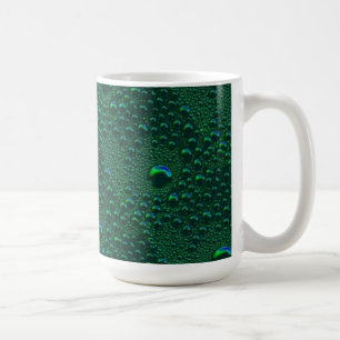 Taza De Café Gotitas de agua en metal verde