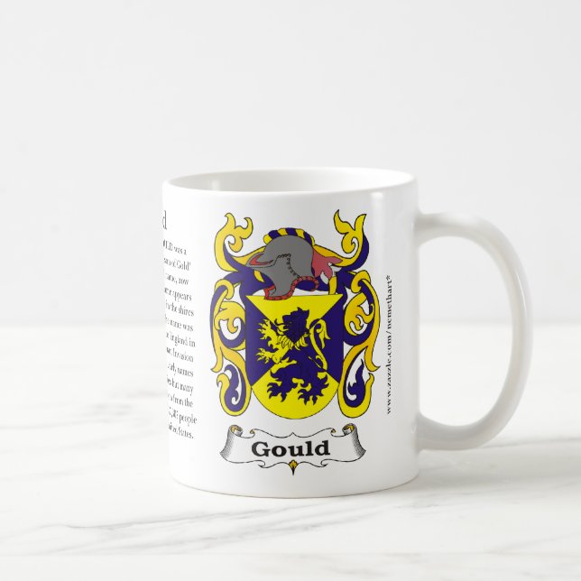 Taza De Café Gould, el origen, significado y el escudo (Derecha)