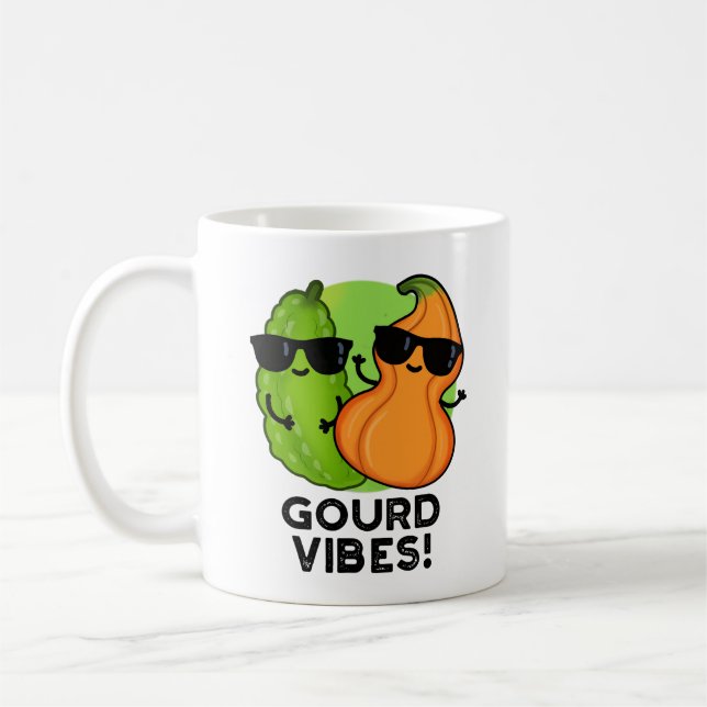 Taza De Café Gourd Vibes Funny Veggie Pun (Izquierda)