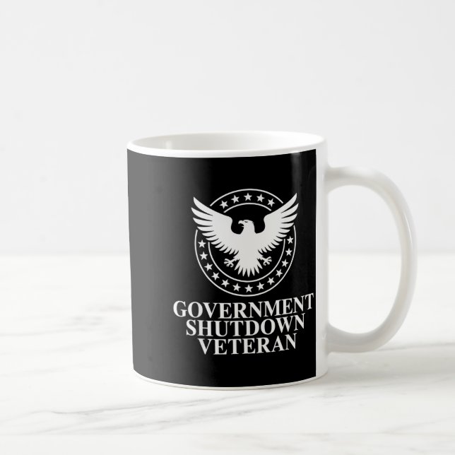Taza De Café Government Shutdown Veteran Eagle Patriotic Litica (Derecha)