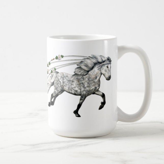 Taza De Café Gra islandesa de caballos (Derecha)