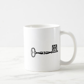 Taza De Café Grabado antiguo de la llave maestra