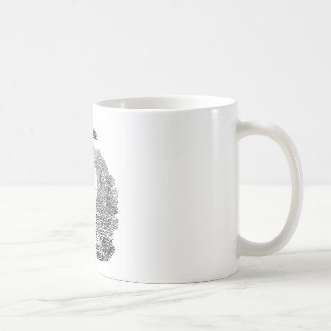 Taza De Café Grabado de madera del gran Auk (Derecha)