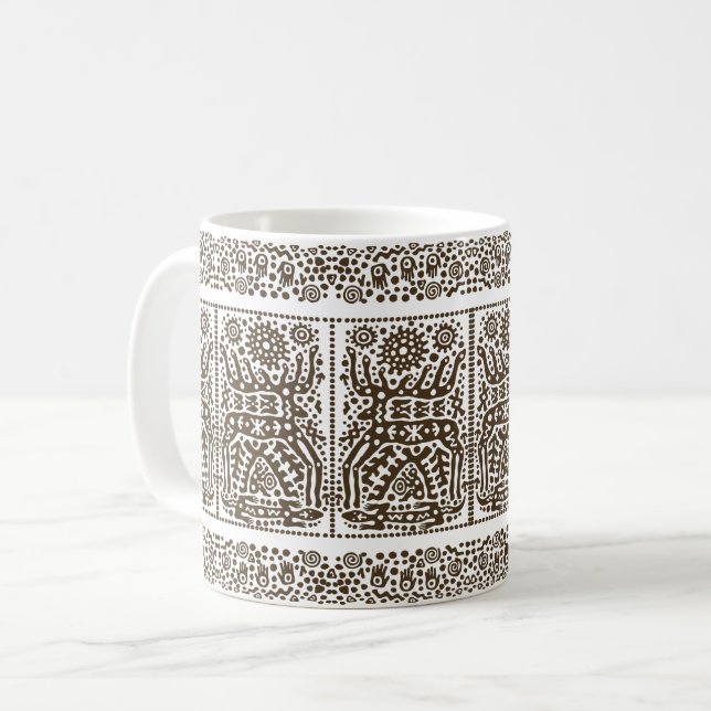 Taza De Café Grabado enigmático: Venado gigante (Anverso izquierdo)