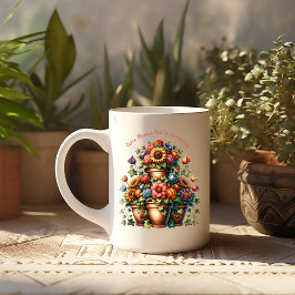 Taza De Café Grace Blooms Mejor En Compañía