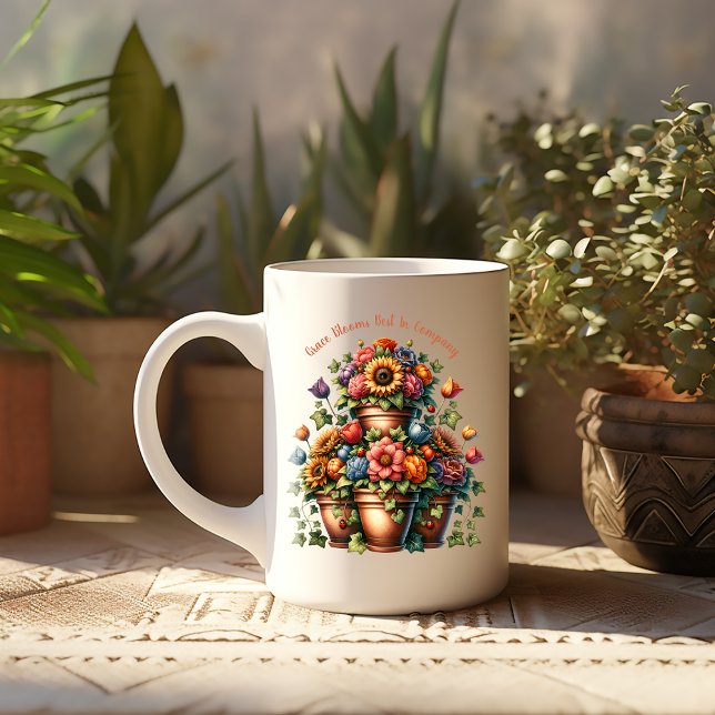 Taza De Café Grace Blooms Mejor En Compañía (Subido por el creador)
