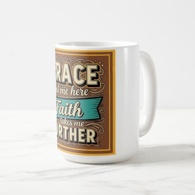 Taza De Café Grace me trajo aquí diseño retro (Anverso derecho)