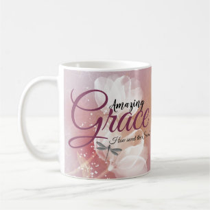 Taza De Café Gracia asombrosa Floral rosa 