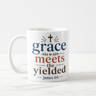 Taza De Café Gracia Encuentra Al Cristiano Sumiso De Corazón