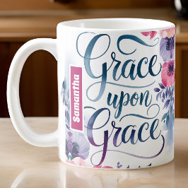 Taza De Café Gracia personalizada sobre Grace Christian