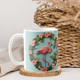 Taza De Café Gracia tropical Balancing Flamingo