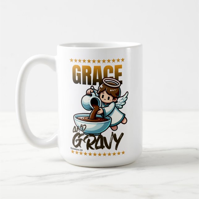 Taza De Café Gracia y gravedad - Efesios 2:8 (Izquierda)