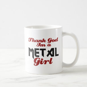 Taza De Café Gracias a Dios que soy un chica Metalizado
