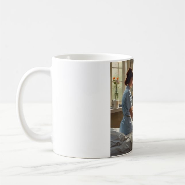 Taza De Café Gracias a las enfermeras: Mug de héroes cotidianos (Izquierda)