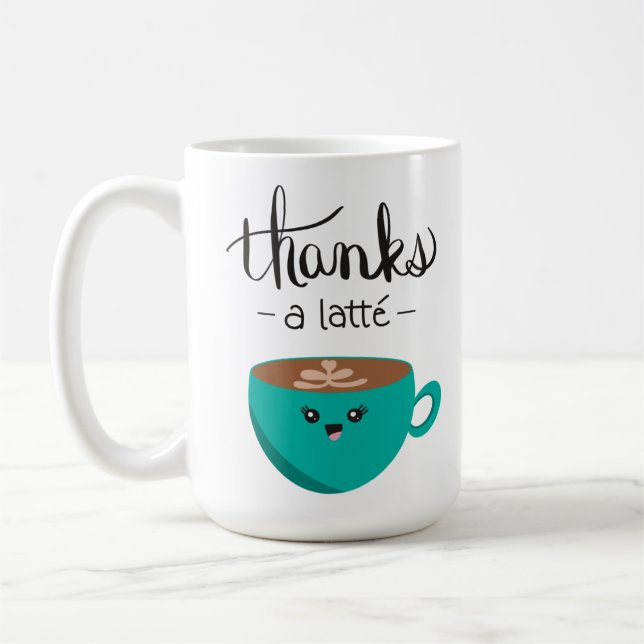 Taza De Café Gracias a un latte mug (Izquierda)