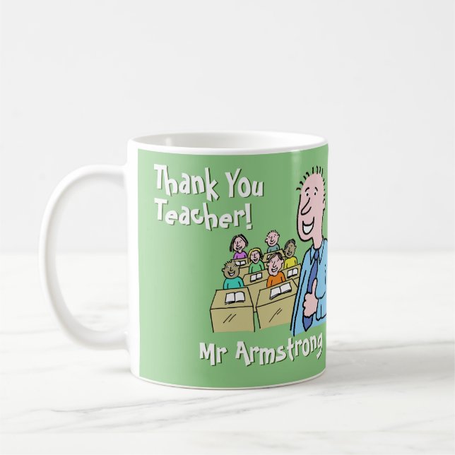Taza De Café Gracias a un profesor masculino (Izquierda)