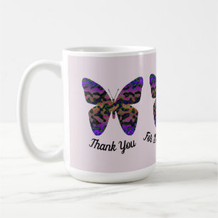 Taza De Café Gracias Babysitter Bright Butterfly Apreciation