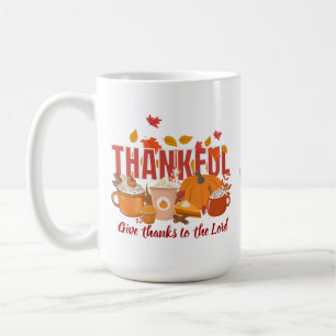 Taza De Café GRACIAS Calabaza Cristiana Acción de Gracias