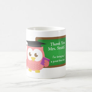 Taza De Café Gracias, Día de Agradecimiento a los Maestros, Búh