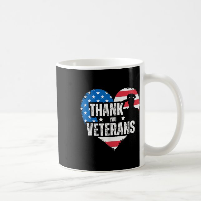 Taza De Café Gracias Día de Conmemoración de Veteranos Día Part (Derecha)
