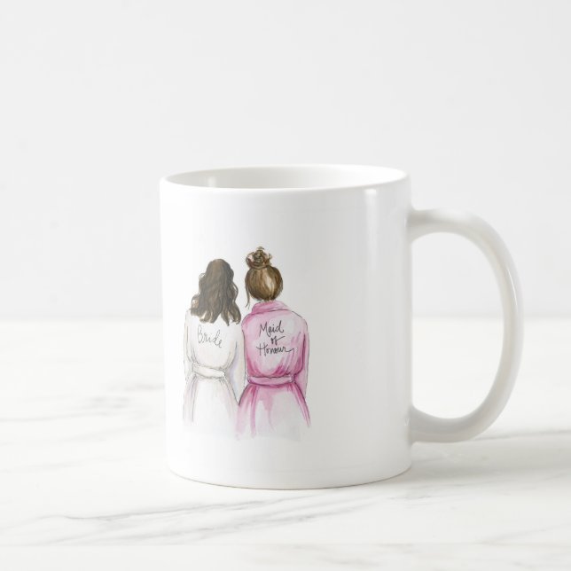 Taza De Café GRACIAS el bollo oscuro M del Br de la novia de (Derecha)
