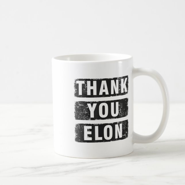 Taza De Café Gracias Elon (Derecha)