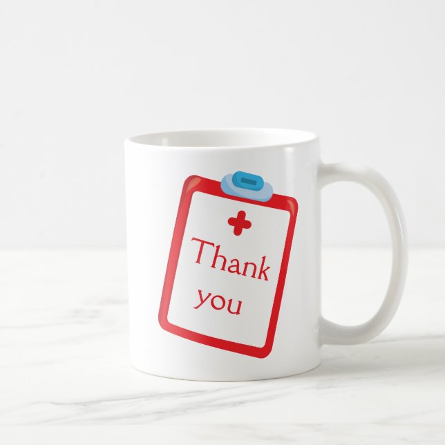 Taza De Café Gracias enfermera, Médica (Derecha)