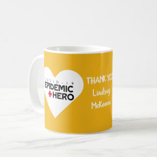 Taza De Café Gracias enfermera y médica, nuestro héroe epidé