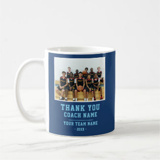 Taza De Café Gracias Entrenador Foto del Nombre del Equipo