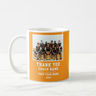 Taza De Café Gracias Entrenador Nombre del Equipo Foto