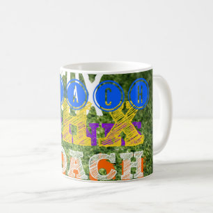 Taza De Café Gracias Entrenador Texto Colorido Equipo Deportivo