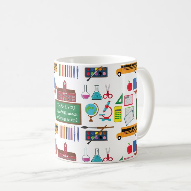 Taza De Café GRACIAS Escuela de Apreciación Docente (Anverso derecho)