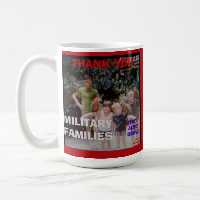 Taza De Café GRACIAS FAMILIAS MILITARES Mug (Izquierda)