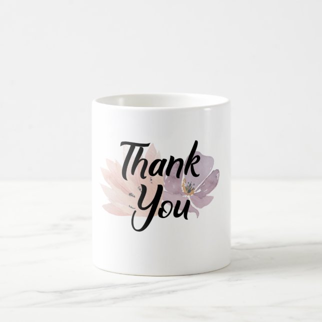 Taza De Café Gracias Floral de regalo (Centro)