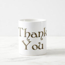 Taza De Café Gracias, Golden Typography Text Elegant