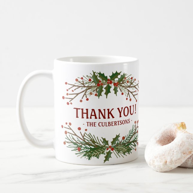 Taza De Café Gracias Holiday Mug (Con donut)
