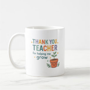 Taza De Café Gracias Maestro Crecen Agradecimiento