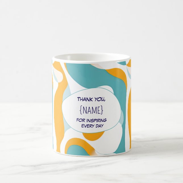 Taza De Café Gracias Maestro – Personalizado (Centro)