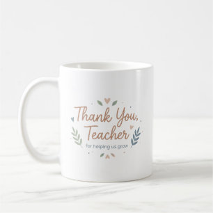 Taza De Café Gracias Maestro por Ayudarnos a Crecer