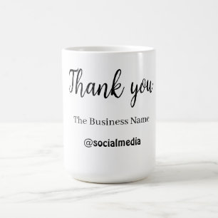 Taza De Café gracias nombre de negocio de redes sociales fecha