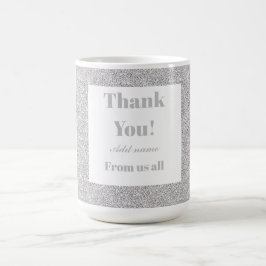 Taza De Café Gracias personalizados de todos nosotros mug