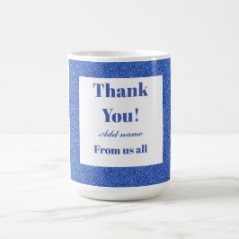 Taza De Café Gracias personalizados de todos nosotros mug