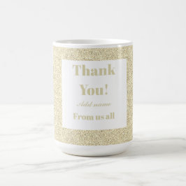Taza De Café Gracias personalizados de todos nosotros mug