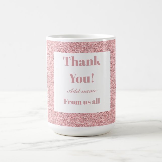 Taza De Café Gracias personalizados de todos nosotros mug (Centro)
