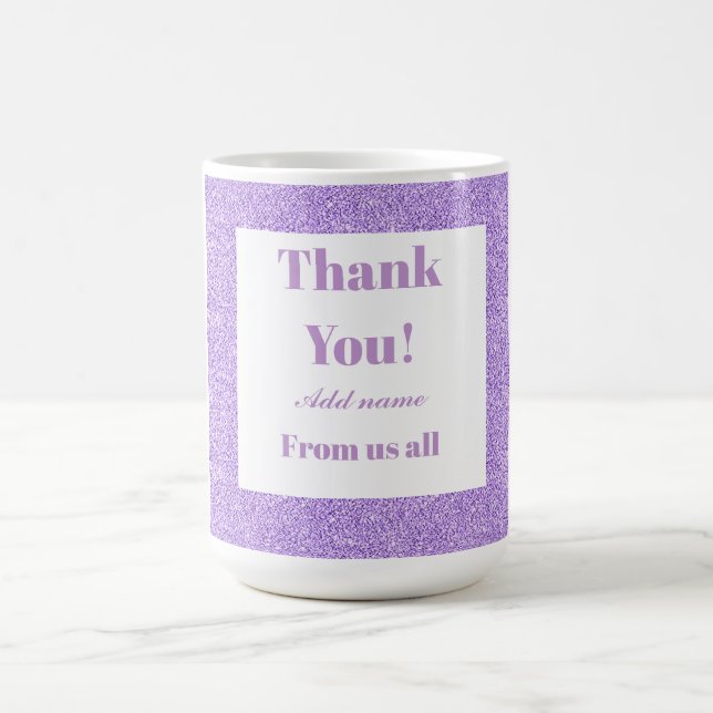 Taza De Café Gracias personalizados de todos nosotros mug (Centro)