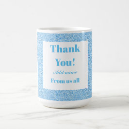 Taza De Café Gracias personalizados de todos nosotros mug
