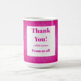 Taza De Café Gracias personalizados de todos nosotros mug